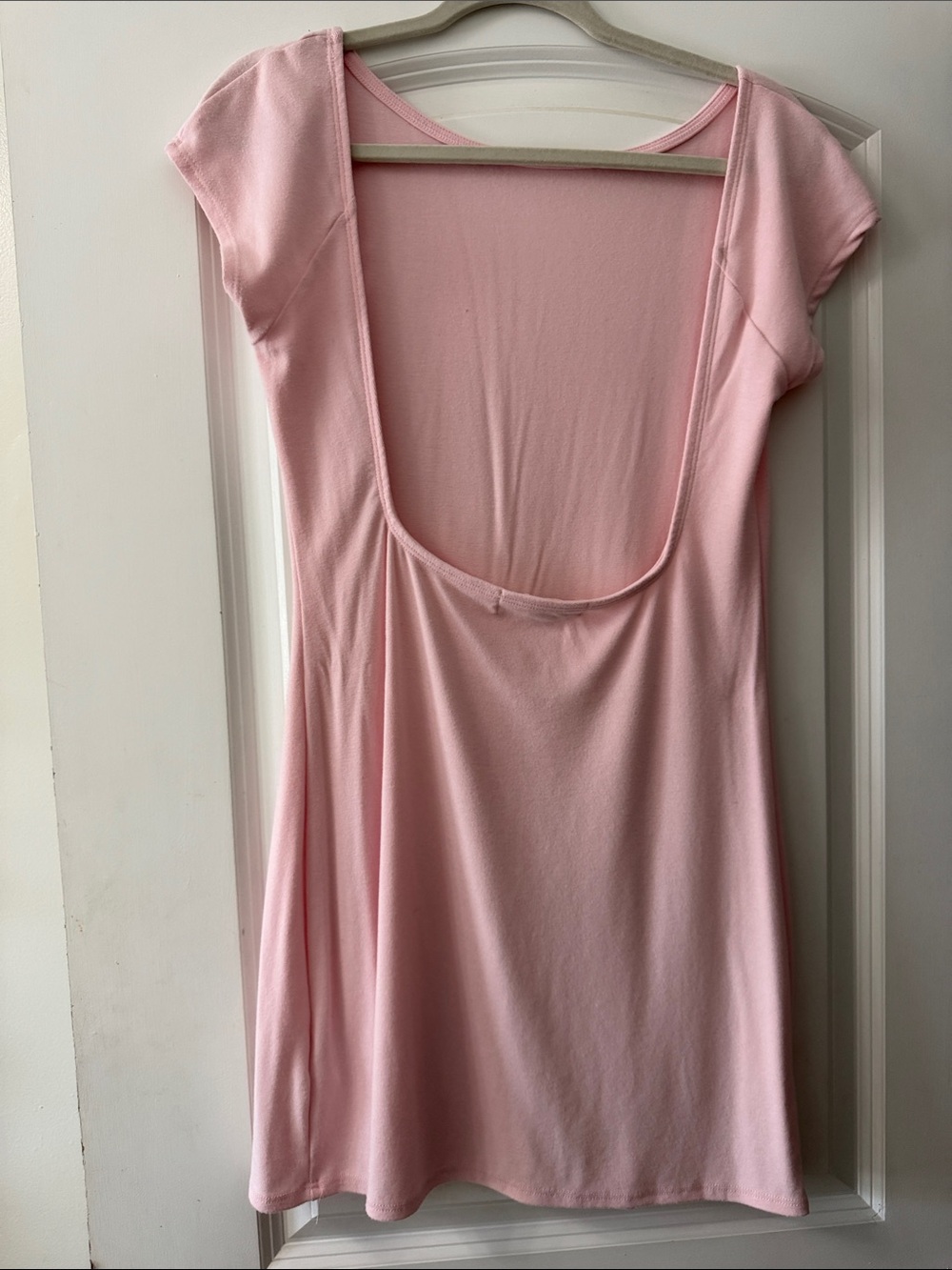 Free People beach sundress Mini Dress in Pale Pink - Picture 3 of 4